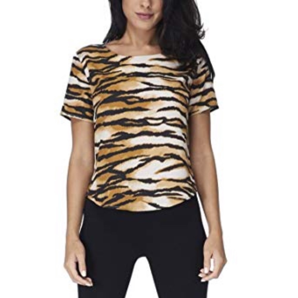 Lovers + Friends Say Yeah Woven Tiger Print Top
